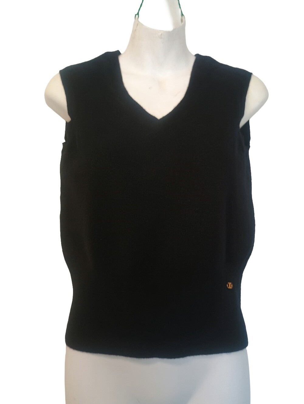 Tory burch 100% Merino Wool black Vest Sweater Women Size: L